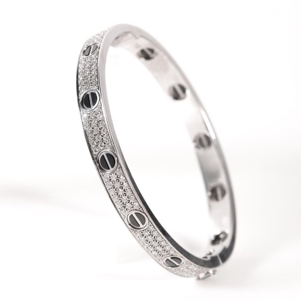 Cartier Love Bracelet, Diamond-Paved, Ceramic